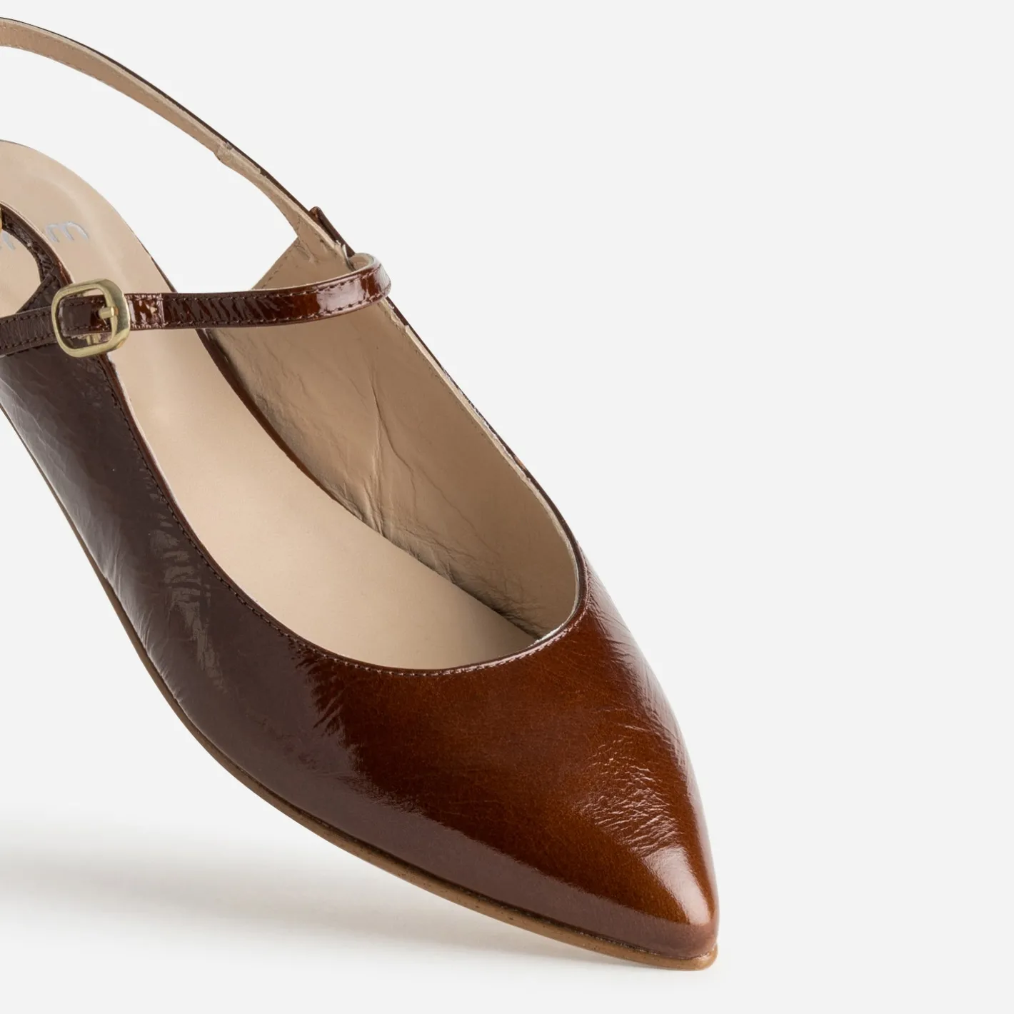Babies slingback cuir bout pointu^Eram New
