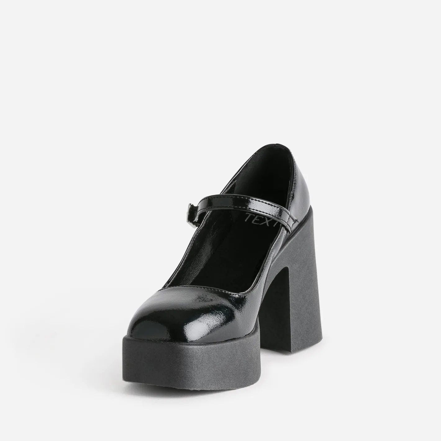 Babies e vernie à plateforme^Texto Clearance