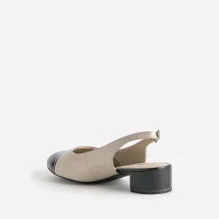 Ballerine cuir bout et talon noirs vernis^Caprice Online
