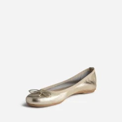 Ballerine dée en cuir avec nœud^Eram Discount