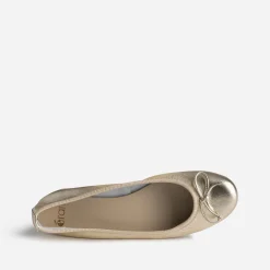 Ballerine dée en cuir avec nœud^Eram Discount