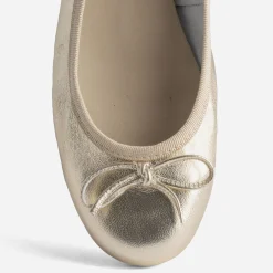Ballerine dée en cuir avec nœud^Eram Discount