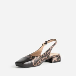 Ballerine slingback marron motif léopard^Eram Clearance