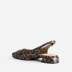 Ballerine slingback marron motif léopard^Eram Clearance
