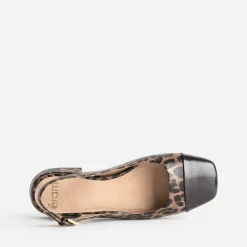 Ballerine slingback marron motif léopard^Eram Clearance