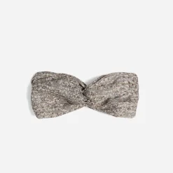 Bandeau sauge imprimé floral à rayures dorées^Eram