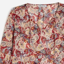 Blouse à imprimé cachemire floral^Texto Online