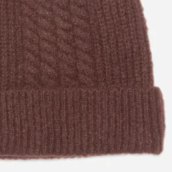Bonnet bordeaux en tricot torsades^Eram Discount