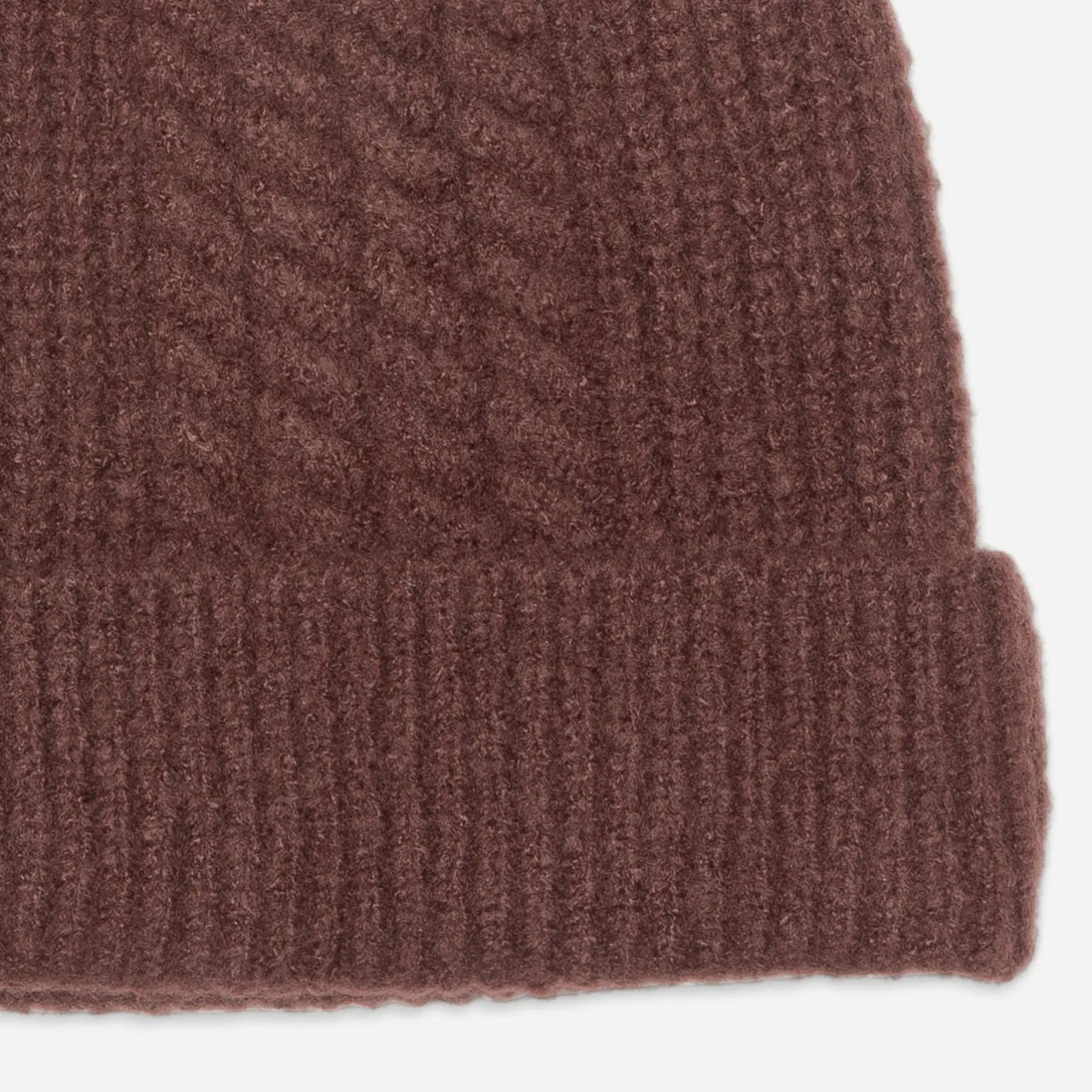 Bonnet bordeaux en tricot torsades^Eram Discount