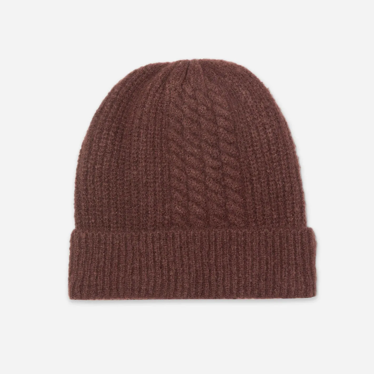 Bonnet bordeaux en tricot torsades^Eram Discount