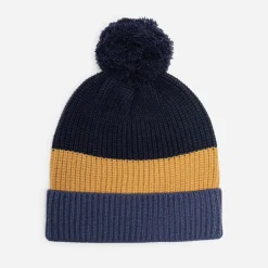 Bonnet , camel, bleu à pompon^Eram Clearance