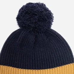 Bonnet , camel, bleu à pompon^Eram Clearance