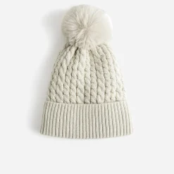 Bonnet TEXTO en tricot torsadé à pompon^Eram Outlet