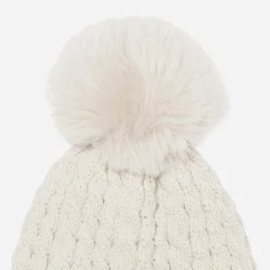 Bonnet TEXTO en tricot torsadé à pompon^Eram Outlet