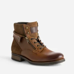 Boots à lacet cuir à revers^Eram Best