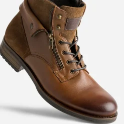 Boots à lacet cuir à revers^Eram Best