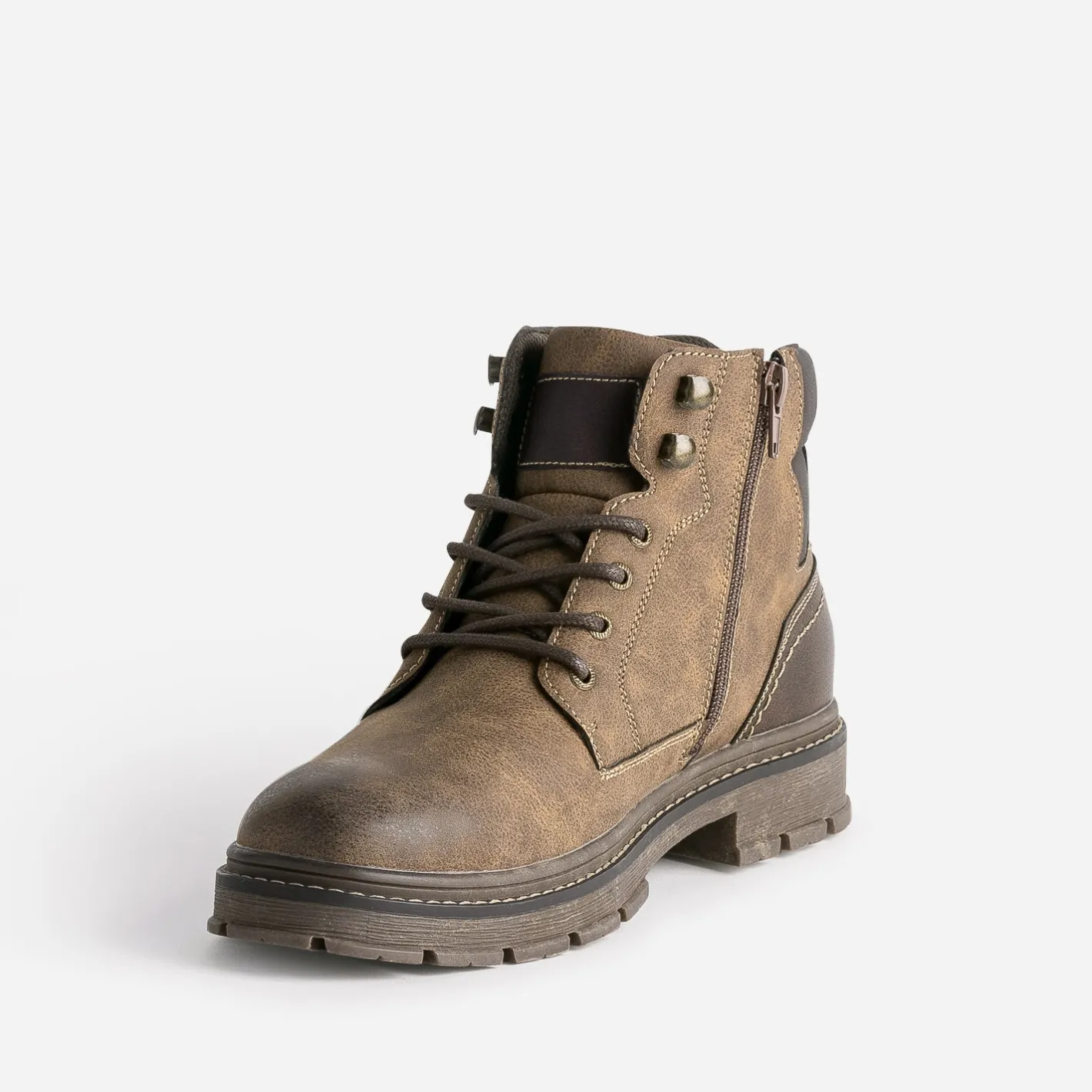 Boots à lacet à semelle crantée^Eram New
