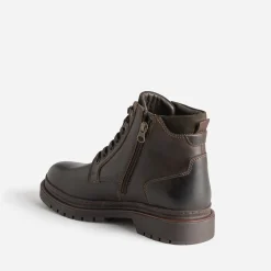 Boots à lacet en cuir à semelle cranté^Eram New