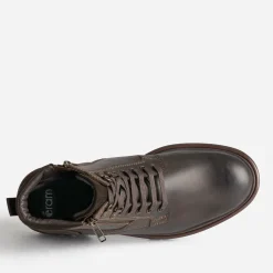 Boots à lacet en cuir à semelle cranté^Eram New