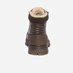 Boots à lacet en cuir fourré^Eram Clearance