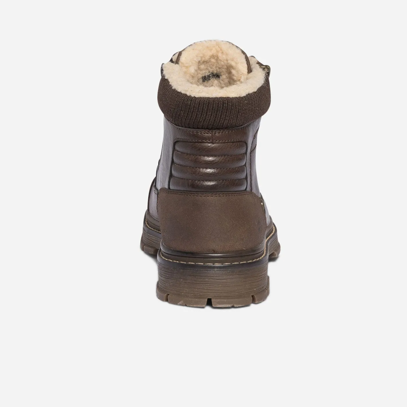 Boots à lacet en cuir fourré^Eram Clearance