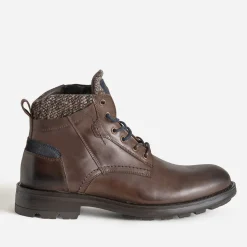 Boots à lacet en cuir détails chinés^Eram Hot