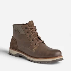 Boots à lacet marron en cuir^Tbs Hot