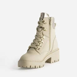 Boots à lacet à col métallisé^Texto Best