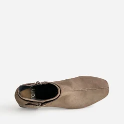 Boots à talon taupe cuir velours^Eram Clearance