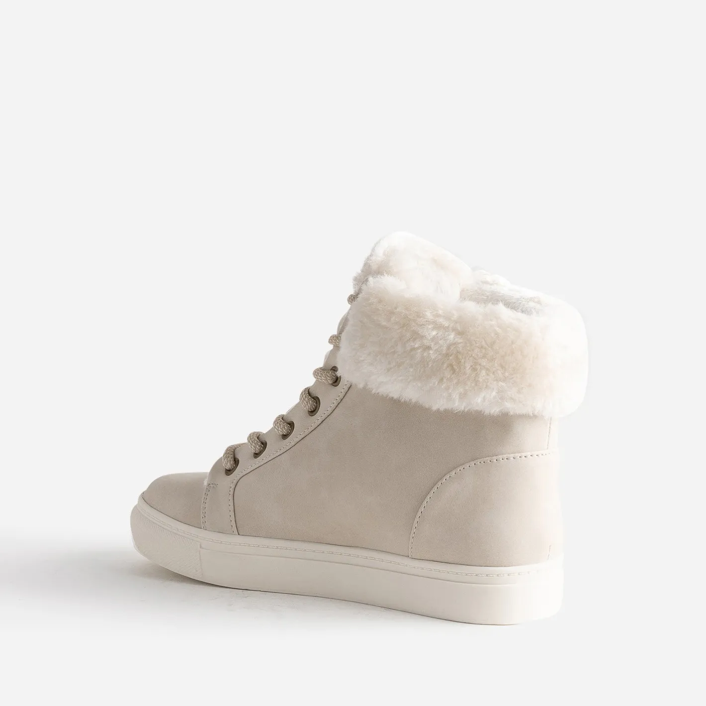 Boots beige clair fourrée^Eram Hot