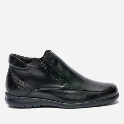 Boots en cuir fourré avec zips^Fluchos Outlet