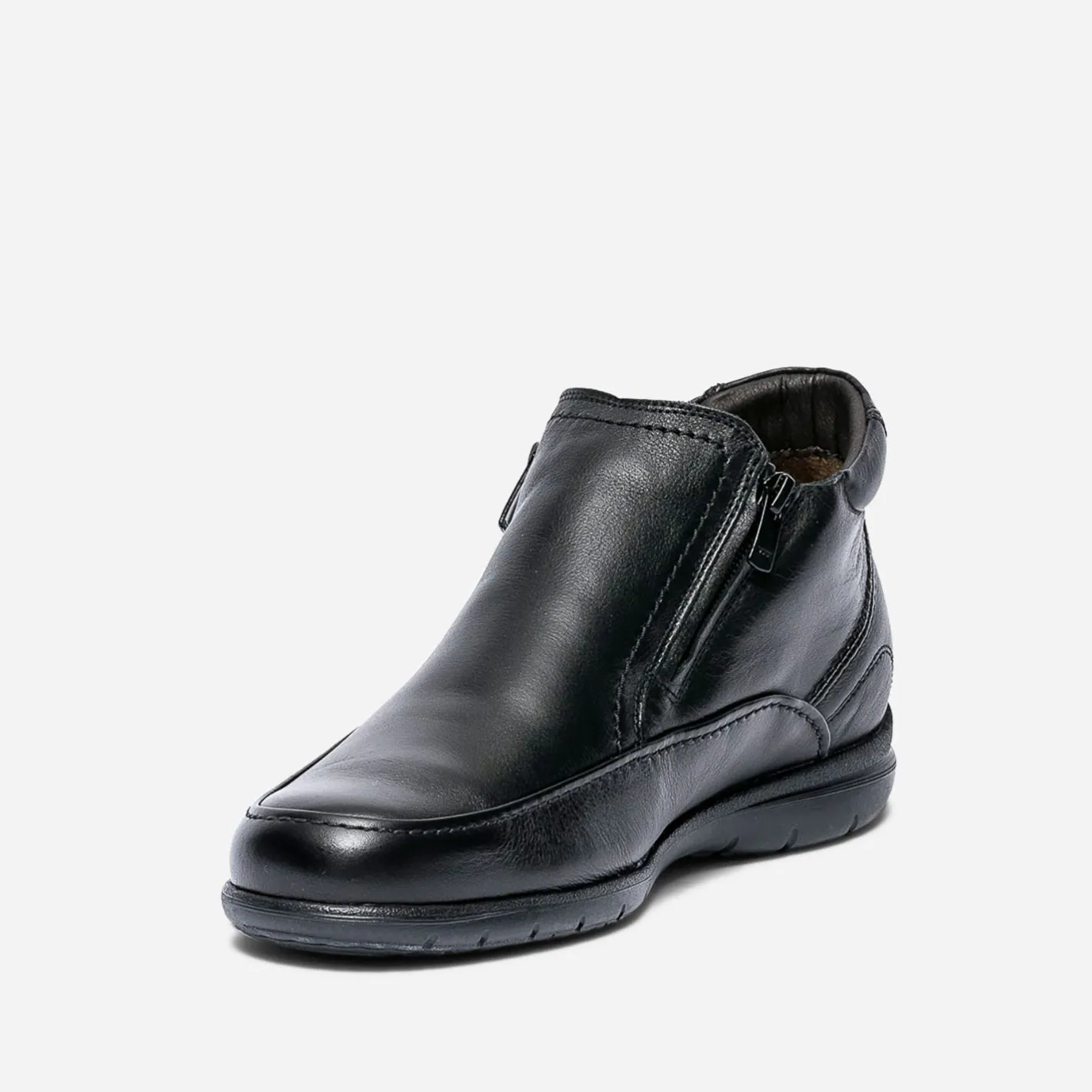 Boots en cuir fourré avec zips^Fluchos Outlet