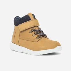 Boots jaune en cuir et velours marine^Eram New