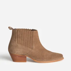Boots santiag cuir velours^Texto Hot