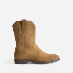 Boots western cuir velours^Buggy Discount