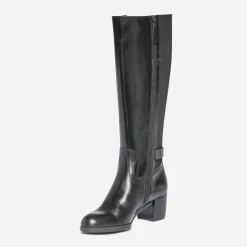 Botte à talon e en cuir pour mollet large^Eram Sale