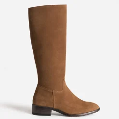 Botte camel cuir velours^Eram Clearance