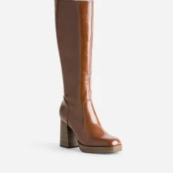 Botte cognac éco-conçue à plateforme^Eram Best