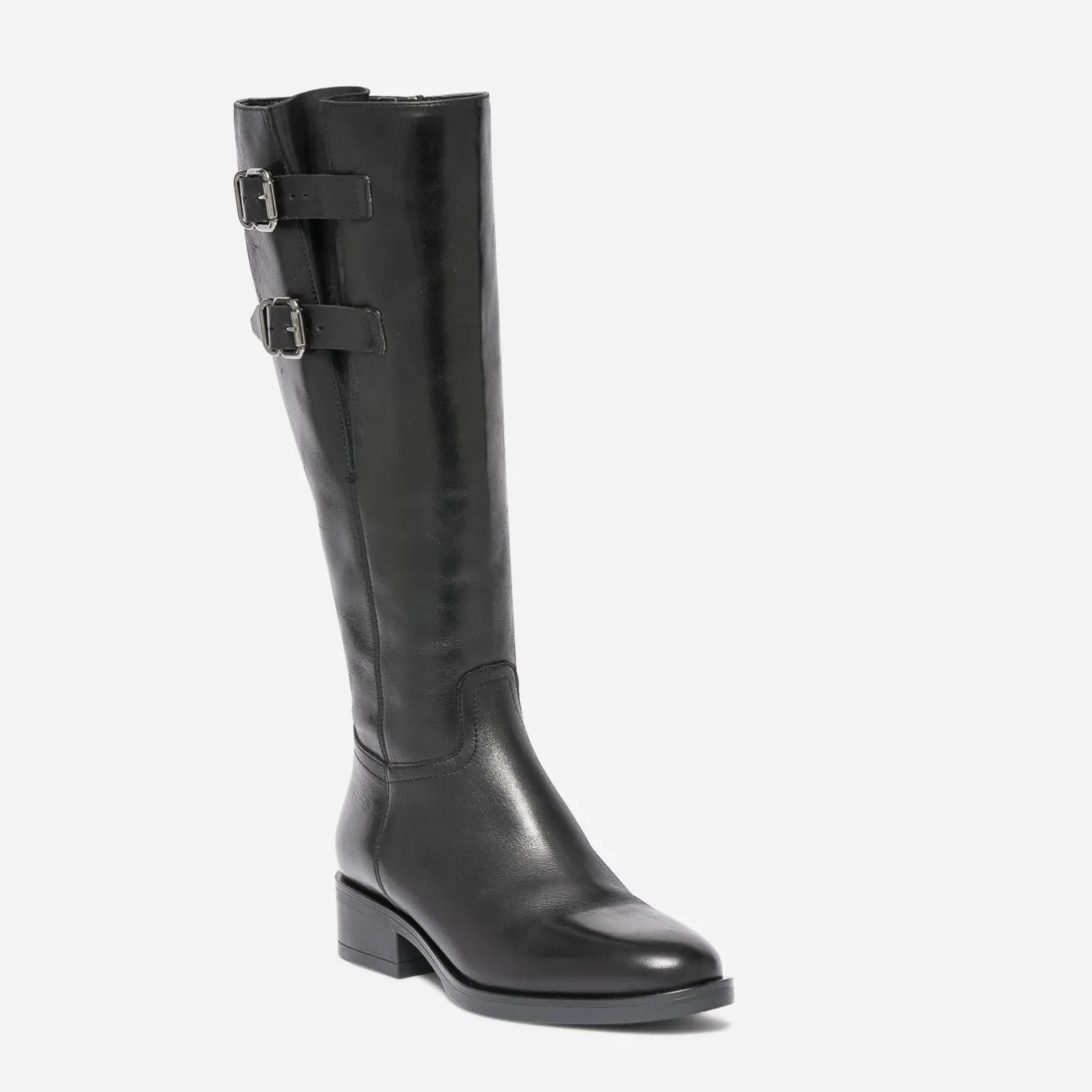 Botte e en cuir à double boucle^Eram New