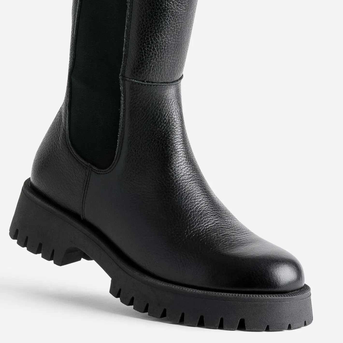 Botte e cuir éco-conçue semelle crantée^Texto New