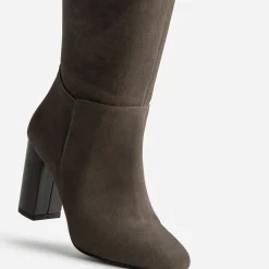 Botte taupe cuir velours^Eram Sale