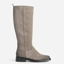 Botte taupe cuir velours^Eram