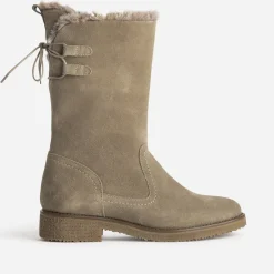 Botte taupe cuir velours fourré^Eram Hot