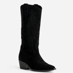 Botte e cuir velours western^Texto New