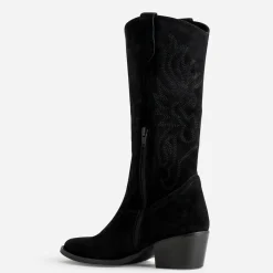 Botte e cuir velours western^Texto New