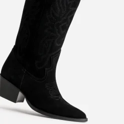 Botte e cuir velours western^Texto New