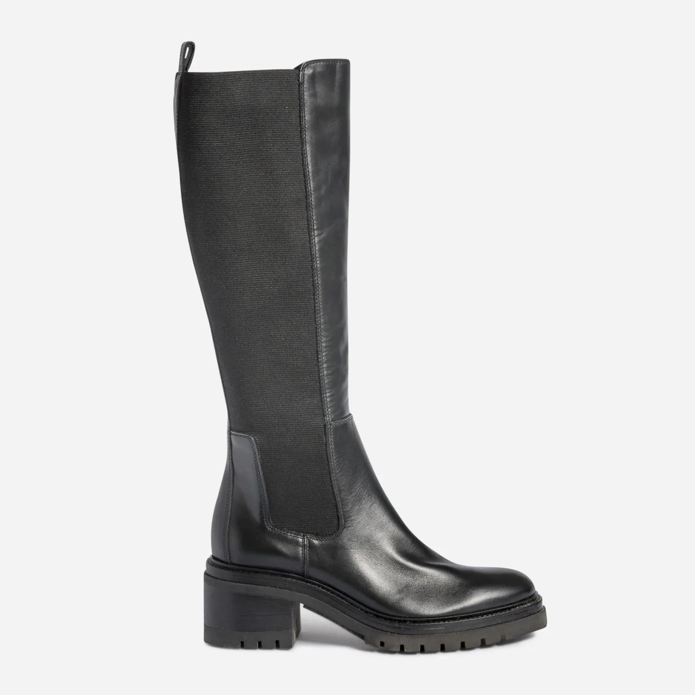 Botte e en cuir avec élastiques côtés^Texto Discount