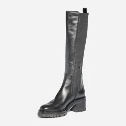 Botte e en cuir avec élastiques côtés^Texto Discount