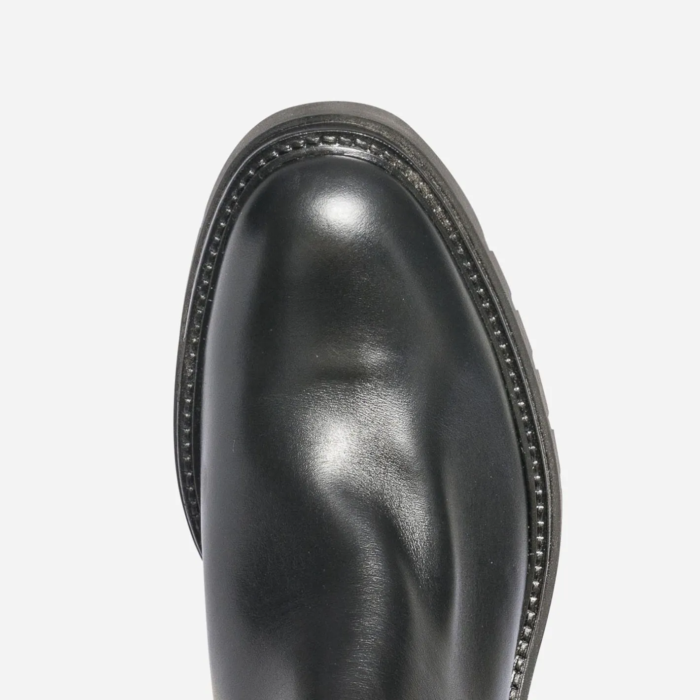 Botte e en cuir avec élastiques côtés^Texto Discount