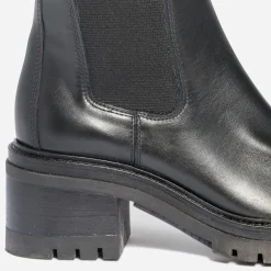 Botte e en cuir avec élastiques côtés^Texto Discount